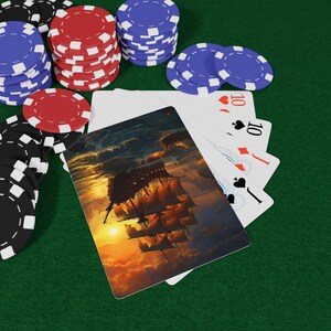 Juego de cartas de la Edad de Oro de los Piratas: temática de apuestas clásicas, ideal para noches de juegos, juegos de cartas, coleccionistas y amantes del póker.