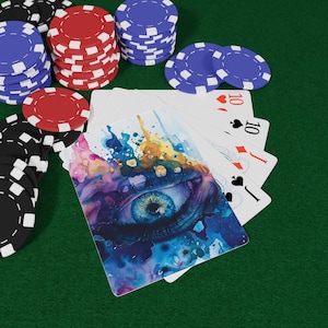Naipes Acuarela Maravillas - Baraja de pintura artística, cartas de acuarela suave, elegante juego de póker abstracto, regalo para artistas