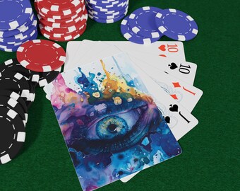 Watercolor Wonders Playing Cards - Artistic Paint Deck, Soft Watercolor Art Cards, Elegant Abstract Poker Set, Gift for Artists