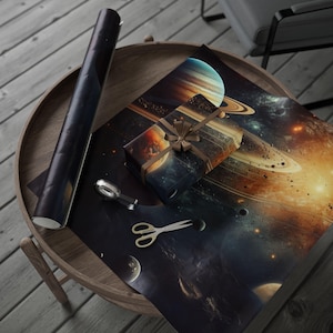 Solar System Wrapping Paper - Galaxy Gift Wrap for Space Lovers, Birthday, Holidays, Celebrations, Unique Gift Wrapping Ideas
