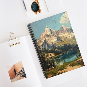 Spiral Notebook Sawtooth Mountain - Ekologiczny, Dziennik, Szkicownik, Prezent dla Miłośników Natury, Podróży, Pieszych Wędrówek