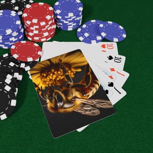 Juego de cartas Honeybee, cartas de juego únicas, perfectas para la noche de juegos, regalo divertido para gamers, cartas de póker con estilo, decoración para una noche de casino