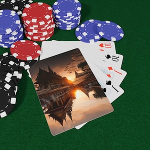 Conjunto de cartas de pôquer da Tailândia - Design vintage, itens essenciais para noites de jogos, presente de jogos de cartas, decoração para jogos de azar, cartas colecionáveis, cartas de baralho