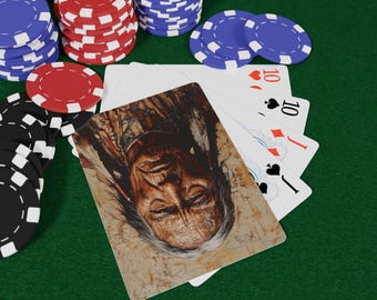 Cherokee Heritage Poker Playing Cards Set, Unique Poker Deck, Custom Playing Cards, Gift for Gamers, Vintage Card Game, Collectible Cards