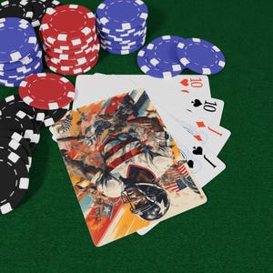 Juego de cartas de póker US Sports: juego de cartas único, regalo para amantes del póker, noche de juegos en familia, cartas coleccionables, estilo vintage