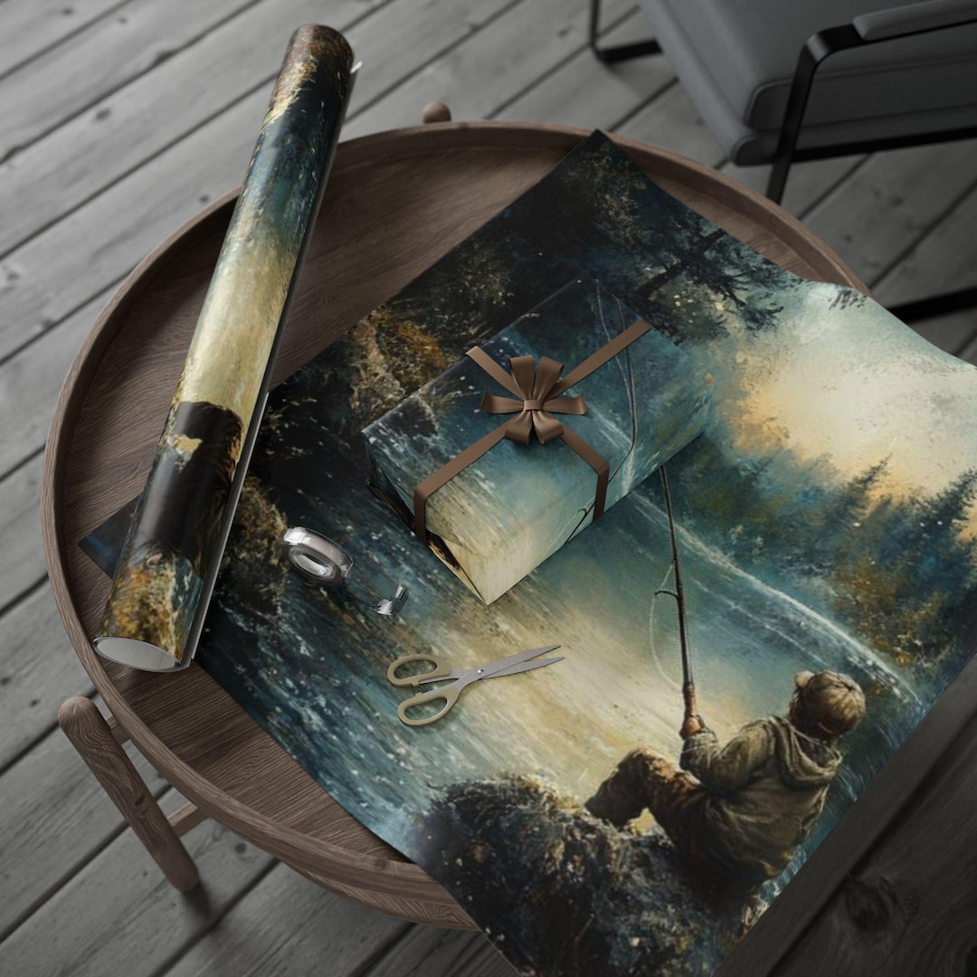 Papier Cadeau Pêche, Emballage Cadeau Pour Anniversaires, Mariages