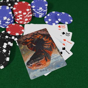 Karty do gry Gila Monster - unikatowa talia pustynnych gadów, szczegółowa grafika Gila Monster i południowo-zachodnie wzory przyrodnicze, kolekcjonerska gra karciana