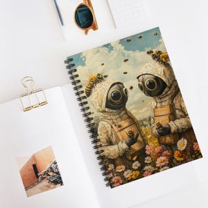 Beekeeping Spiral Notebook - Ruled Line, Hobbyist Journal, Apiary Diary, Sustainable Gift Idea, Nature Planner, Bee Conservation Art