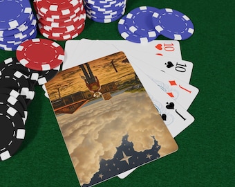 テキサスポーカートランプセット | ウエスタンインテリア、カードナイト、カードプレイヤーへのギフト、ユニークなポーカーアクセサリー、ヴィンテージテーマ、ポーカーナイト