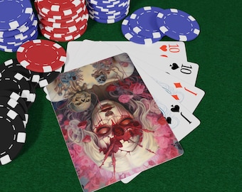Love Sick Poker Playing Cards Set - Unique Gift for Card Game Lovers, Halloween, Gothic Décor, Home Entertainment, Collectible Cards