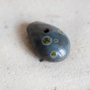 Handmade Ceramic Whistle – Two-Tone Sound, Unique Blue Glaze