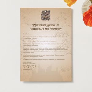 Full Set - Magical Wizard School Acceptance Letter Set | Editable 11th Birthday Letter, Supply List, Train Ticket & Envelope | Customisable