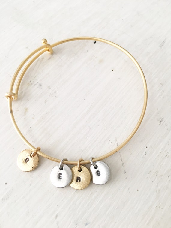 Bangle Charm Bracelet Etsy