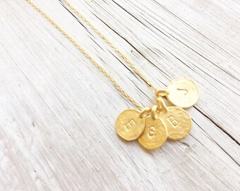 Initial Charm Necklace- gold fill initial - vermeil gold- personalized- mother’s necklace- mamas necklace - initial necklace -gift for her