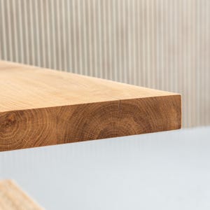 Solid Oak Table Top 4 cm Thick, Straight Edge Dining Table Top, Custom Size Wooden Table Top, BRAVION ALFA image 10