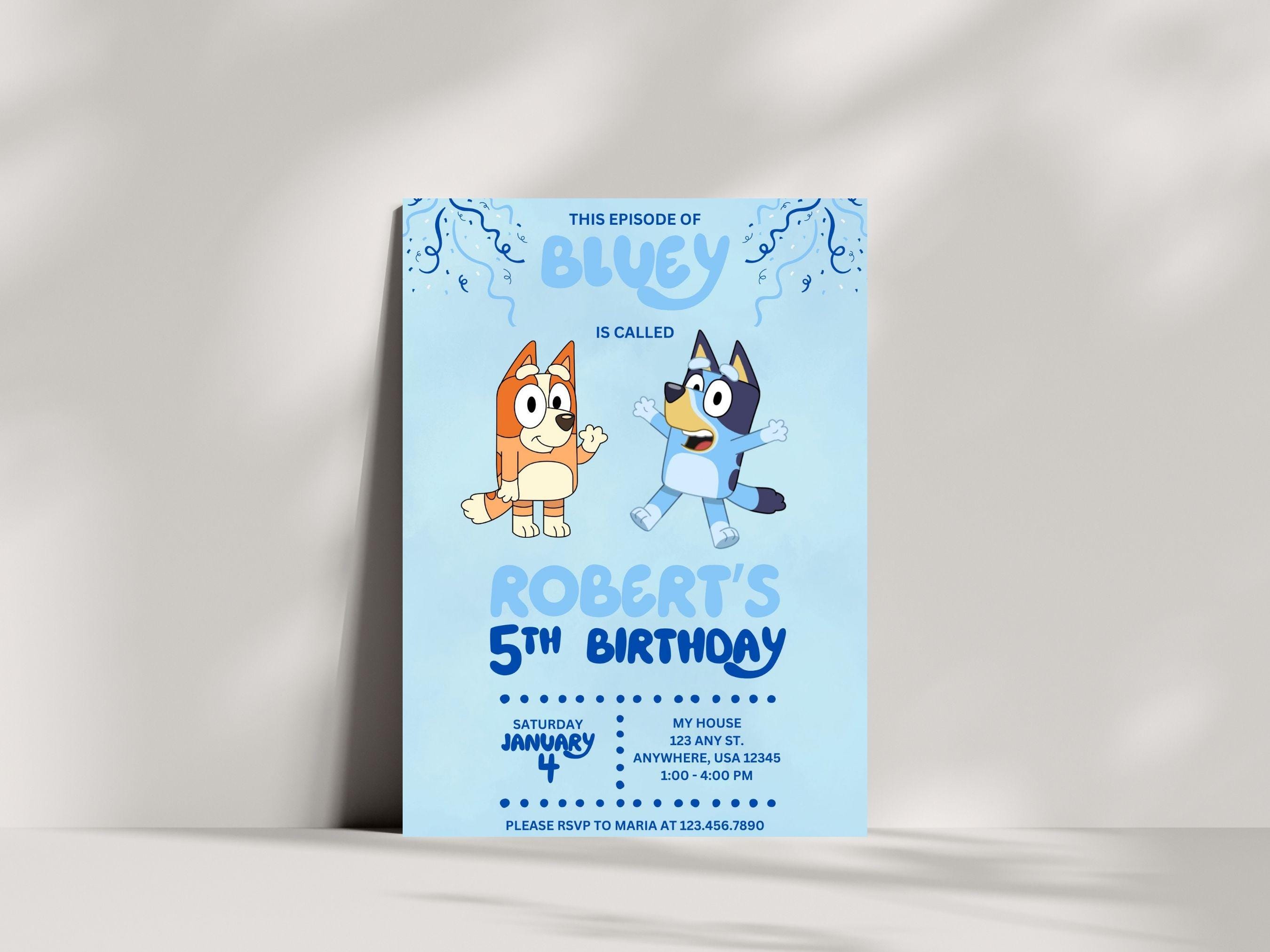Editable Bluey Birthday Invitation – The Busy Mom Creative