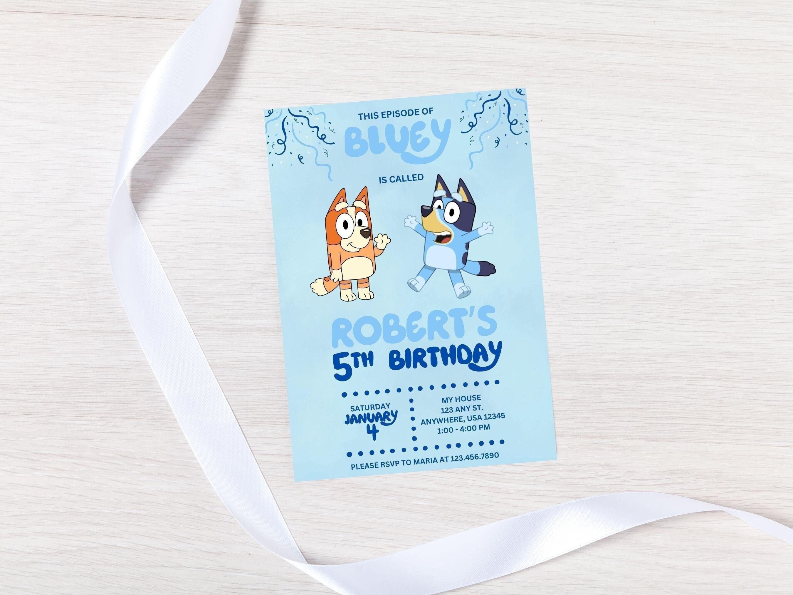 Editable Bluey Birthday Invitation – The Busy Mom Creative