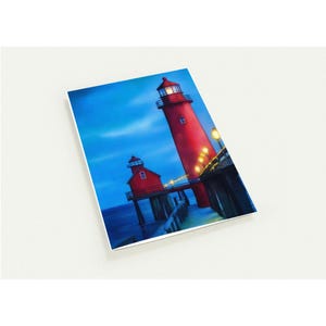 Grand Haven Leuchtturm Grußkarten - 10er Pack - Original Kunstwerk - Umweltfreundliches & elegantes Design
