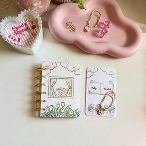 Spring Denomination A7 mini clear acrylic savings binder bundle