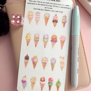Ice cream Roll and Save Savings Challenge Tracker
