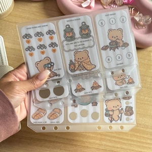 Cozy camping bear Micro Mini Savings Challenge Bundle