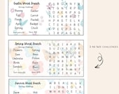 Word Search Savings Challenges ~ Set of 3 ~ Printable download