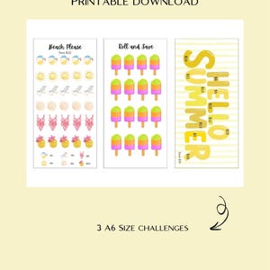 Summer Savings Challenge ~A6 Trackers ~ Printable Download