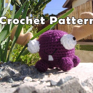 PDF DOWNLOAD Crochet Pattern Mini Moose Amigurumi