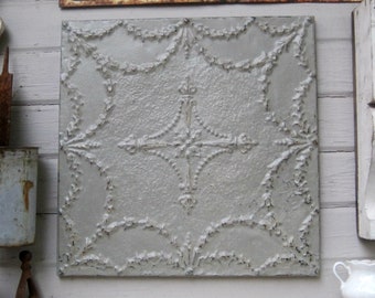 Vintage Metal Ceiling Tile 24 Antique Architectural Etsy
