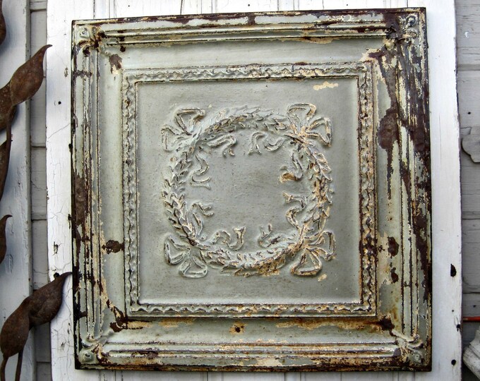 Architectural Salvage Wall Decor 24 Ceiling Tin Tile Etsy