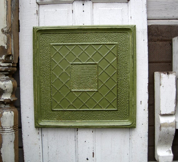 Framed Tin Ceiling Tile 24 Vintage Architecture Etsy