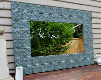 Antique Architectural salvage Large magnet board Tin Ceiling Tile Vintage Metal Wall Decor