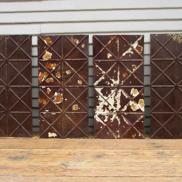 Antique Tin Tiles Etsy