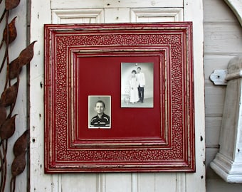 Antique Architectural salvage Large magnet board Tin Ceiling Tile Vintage Metal Wall Decor
