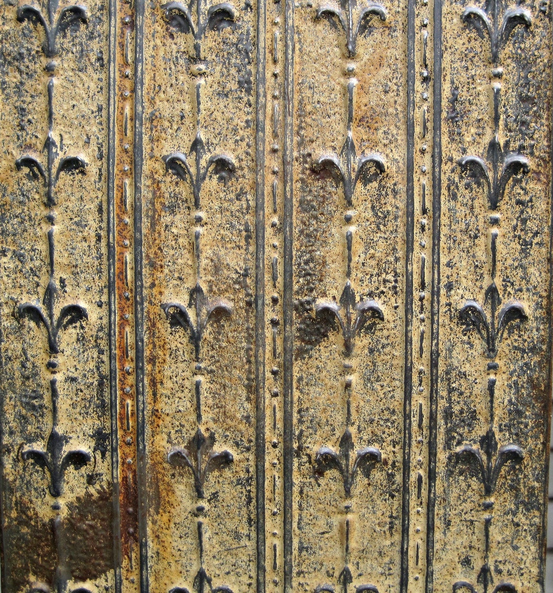 Architectural salvage wall decor. Tin ceiling tile. Rustic Etsy