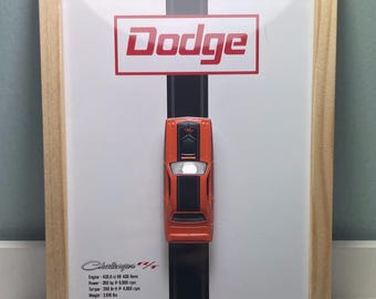 3D Framed Car Artwork Featuring 1971 Dodge Challenger Hot Wheels | Gift & Décor for Automotive Enthusiasts | Hot Wheels Framed