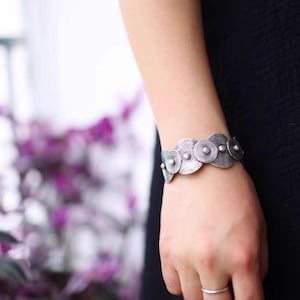 unique cuff bracelets, wide cuff bracelets, Personalized bracelet, Y2K bracelet, vintage bracelet, handmade, silver-plated bracelet