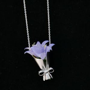 Sterling Silber Halskette, DIY Blumenstrauß Halskette, Blumen Halskette, Spaß Halskette, Geburtstagsgeschenke, Weihnachtsgeschenke