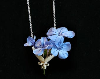 Sterling Silver necklace, DIY floral bouquet necklace, flower necklace, fun necklace, birthday gifts, Christmas gifts