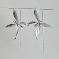 Silver Earrings, Silver Flower Earrings, Sterling Silver, Handmade  earrings, Personalized Earrings, Jewelry Gift for Her/Costume Jewelry