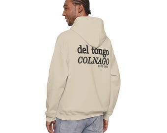 Felpa con cappuccio da ciclista vintage Del Tongo Colnago anni '80 / Felpa con logo retrò per bici