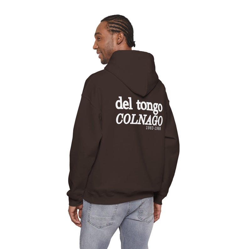 Felpa con cappuccio vintage Del Tongo Colnago Cycling Fan degli anni '80 / Streetwear retrò immagine 9