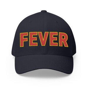 Fever Embroidered Cap, Fan Hat, Closed-Back Structured Cap for Women, Baseball Cap with Embroidery, Sport Team Merchandise,