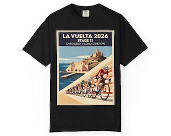 Stage 11 Cartagena to Lorca 156.1km Cycling Tee La Vuelta 2026 Cycling Poster T-shirt