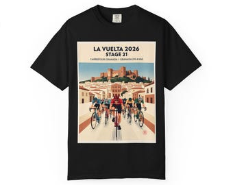 Stage 21 Carrefour Granada to Granada 99.4km Cycling Tee Poster