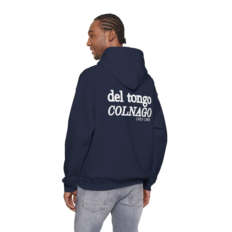 Felpa con cappuccio vintage Del Tongo Colnago Cycling Fan degli anni '80 / Streetwear retrò immagine 1