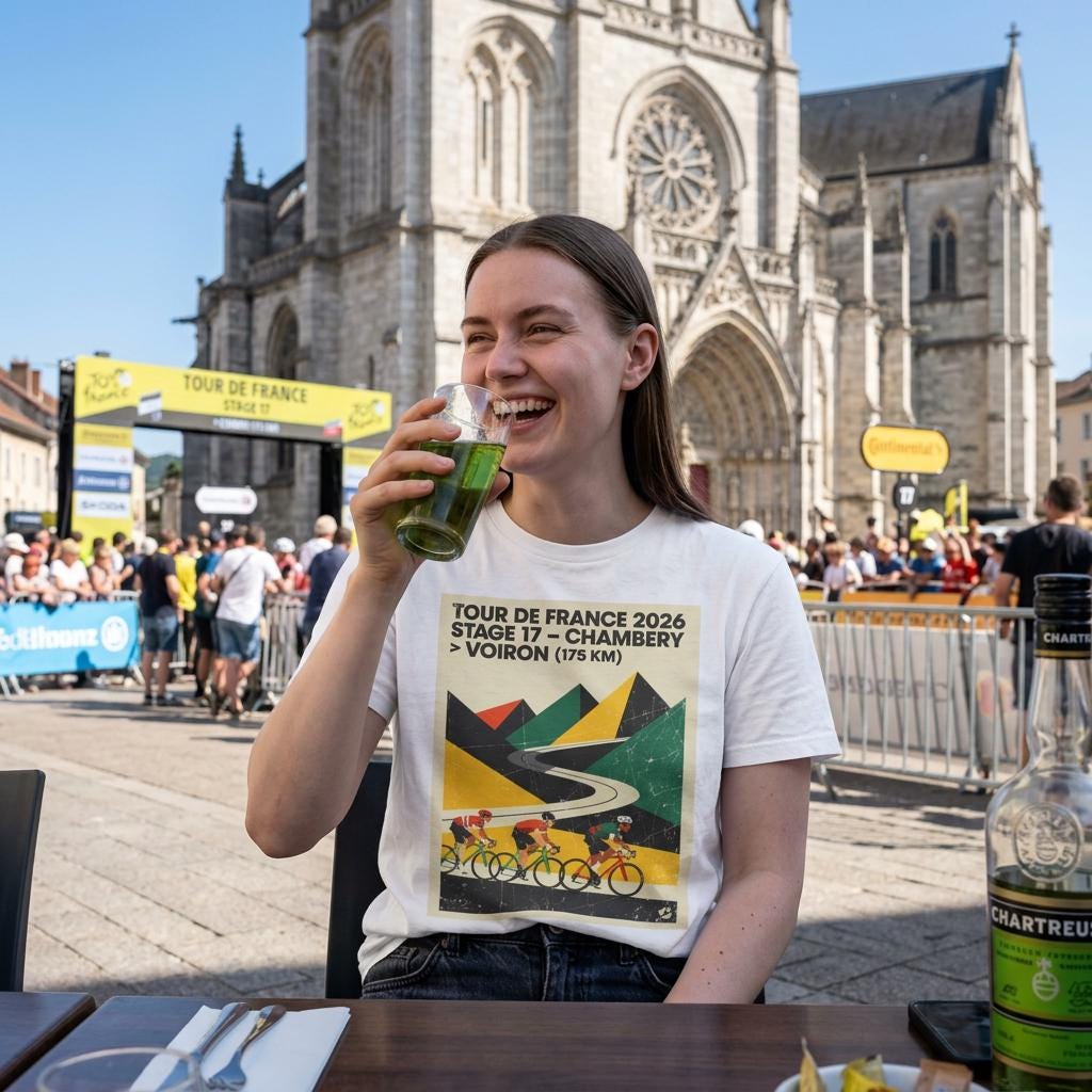Il ROVESCIO DELLA MEDAGLIA TシャツMサイズ Tour De France 2026 Stage 17 Chambéry to Voiron T-shirt | Cycling