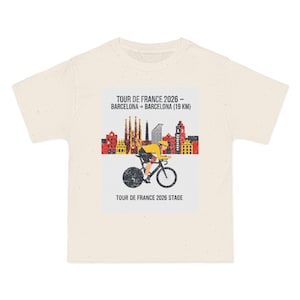 Tour de France vintage Stage 1 2026 Barcelona Time Trial Graphic T-Shirt | Bauhaus Cyclist