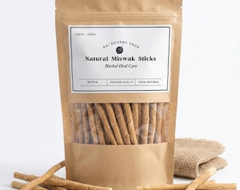 Natural Miswak Sticks | Herbal Chewing Sticks for Oral Care | Traditional Tooth Cleaning Stick