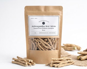Raíz de Ashwagandha / Withania Somnifera / Raíz de hierba seca natural